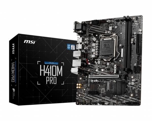 MAINBOARD MSI PRO H410M-B (LGA1200,DDR4x2, M2, DVI, HDMI)