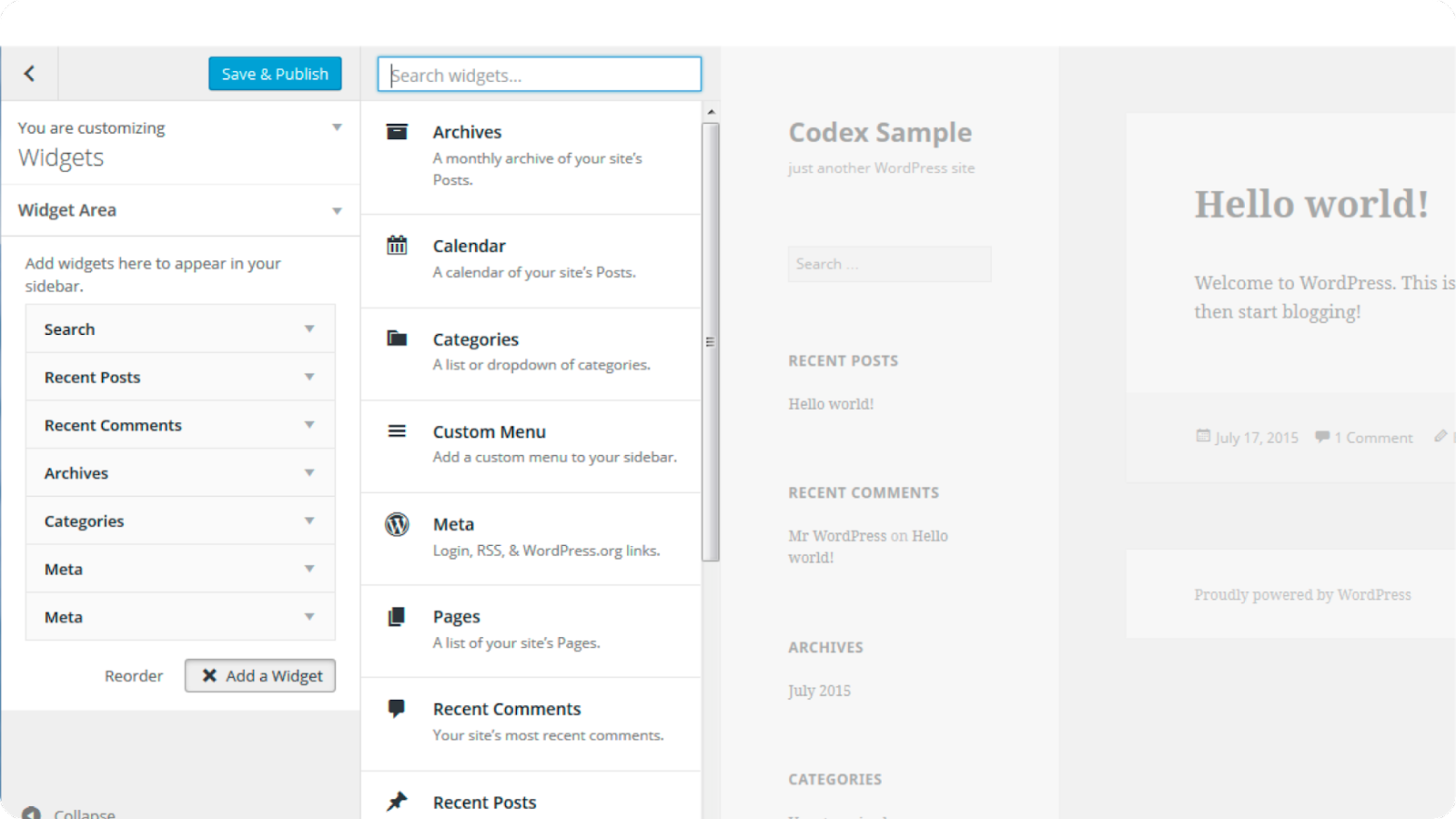 Plugin Display Widgets cho WordPress website