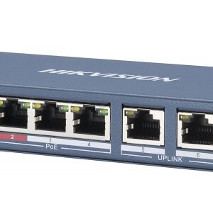 Switch mạng 4 cổng PoE , 2 cổng uplink 10/100Mbps Hikvision DS-3E0106P-E/M