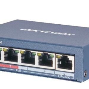 Switch mạng 4 cổng PoE 100M, 1 cổng uplink 10/100M , Layer 2 Hikvision DS-3E0105P-E/M(B)