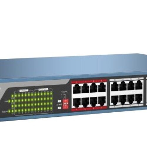 Switch mạng 24 cổng PoE 100M, 2 cổng uplink 10/100/1000M , Layer 2 Hikvision DS-3E0326P-E(B)