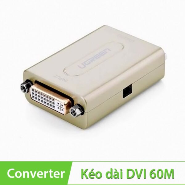 Bộ khuyếch đại DVI to DVI 60m Ugreen 40266 hỗ trợ Full HD 1080p