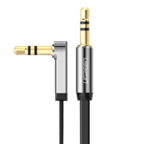 Cáp Audio 3.5mm 5M đầu bẻ góc 90 độ Ugreen 10729 Hàng chính hãng