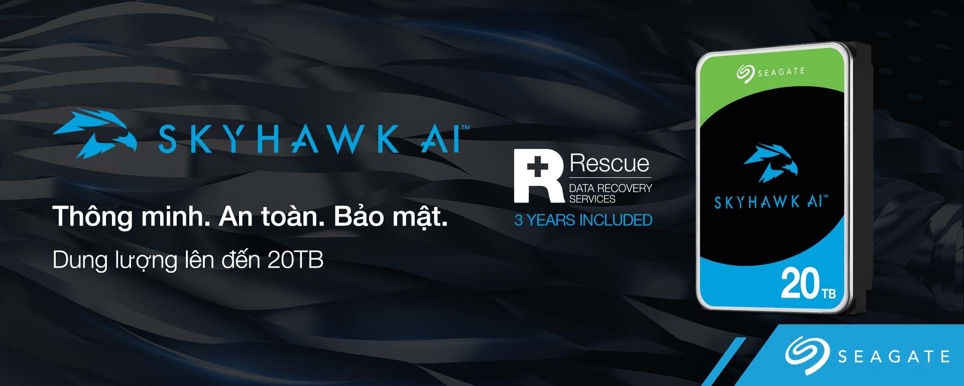 Seagate Ra Mắt Ổ Cứng SkyHawk AI 20TB Dành Cho Lưu Trữ Giám Sát